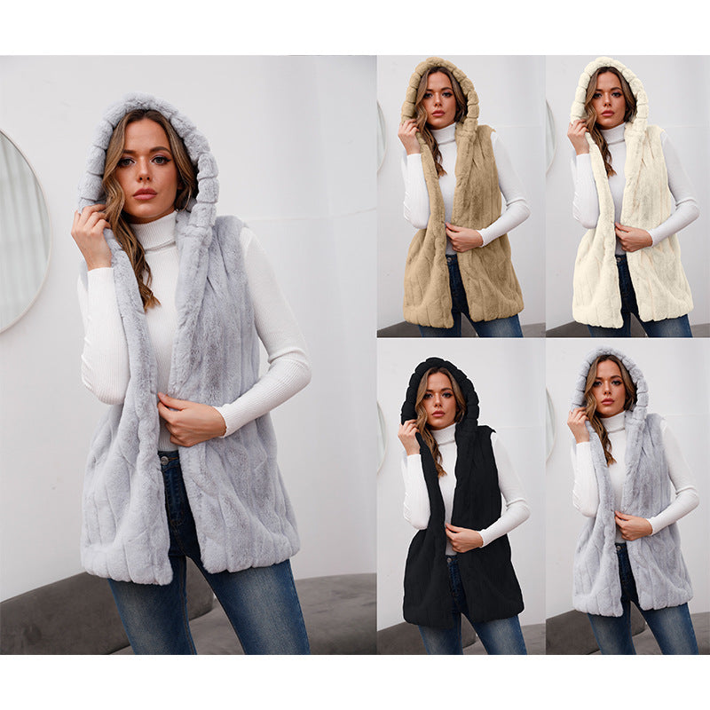Fashion Artificial Fur Winter Sleeveless Vest
