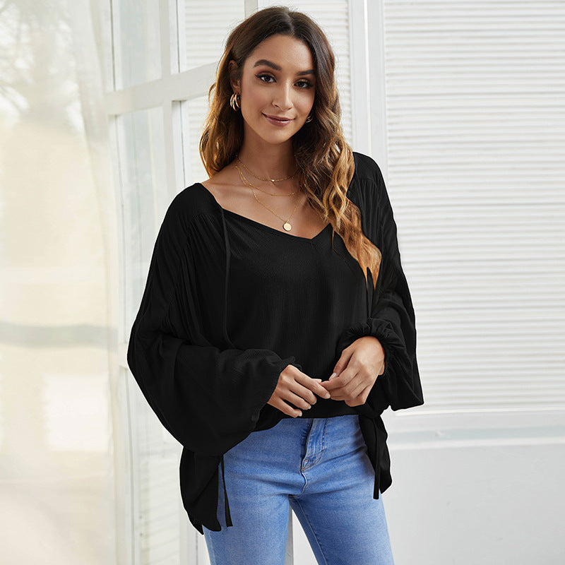 Casual Simple Design Fall Blouses for Women