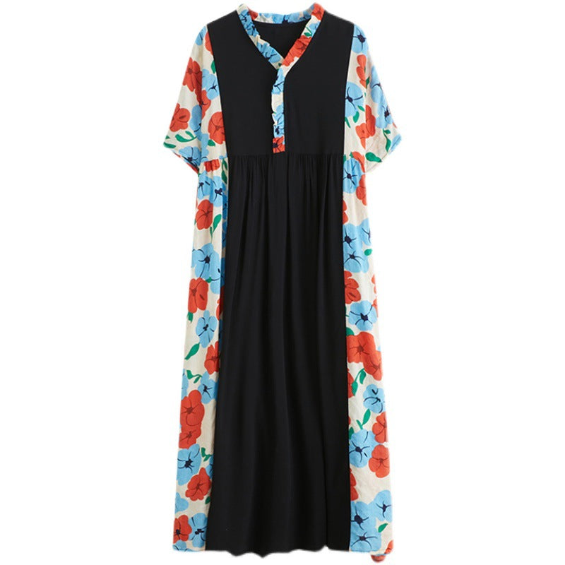 Vintage Short Sleeves Summer Long Cozy Dresses
