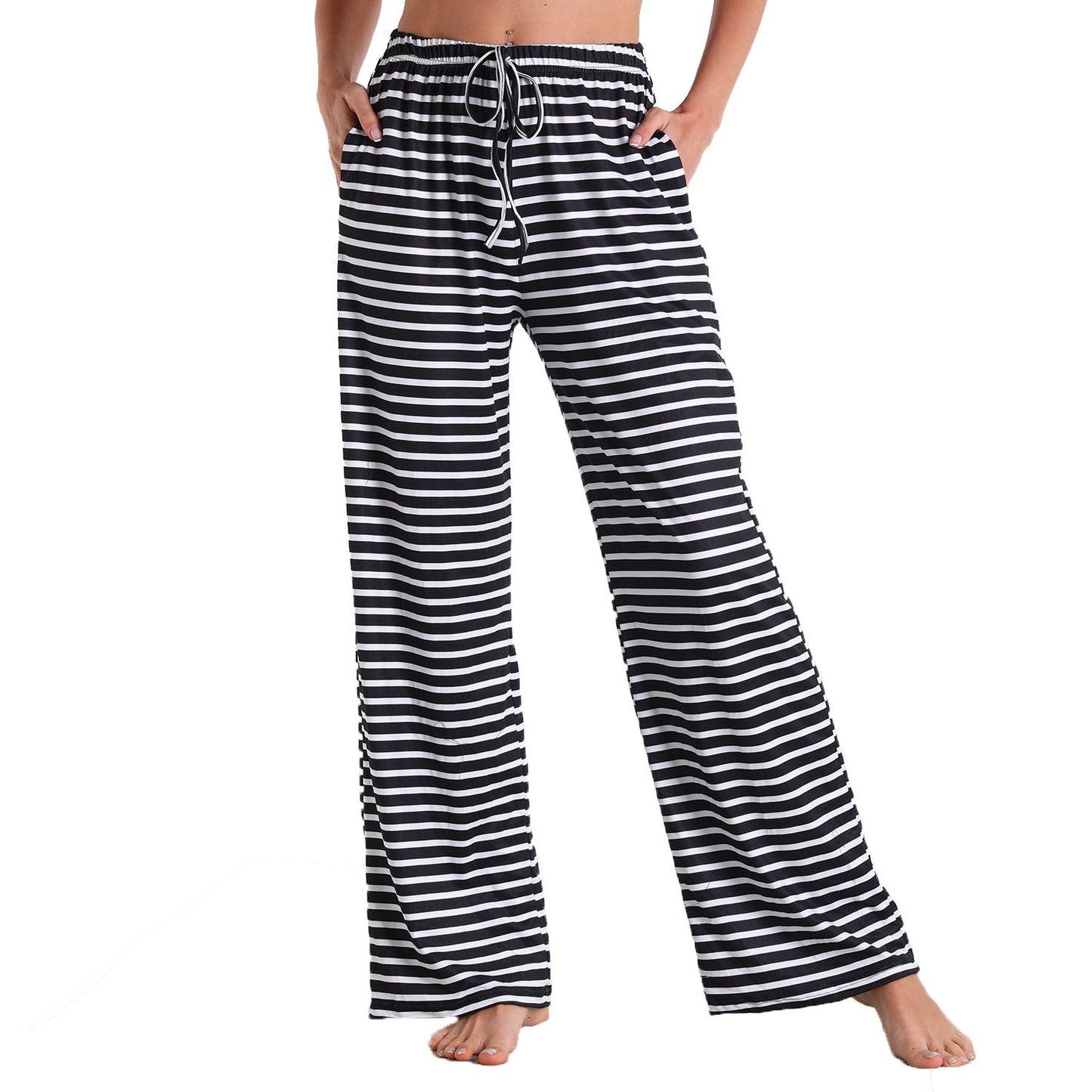 Leisure Women Comfortable Pants with Pocket