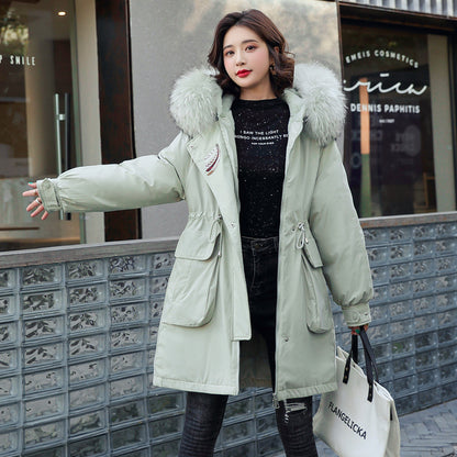 Warm Thick Velvet Plus Sizes Winter Outerwear for Women