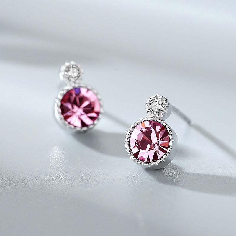 Fashion Crystal Sliver Earrings Stud for Women