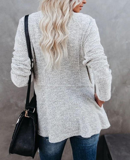 Casual Pocket Midi Length Fall Overcoat-STYLEGOING