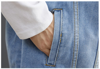 Casual Plus Sizes Fall Denim Vest for Women