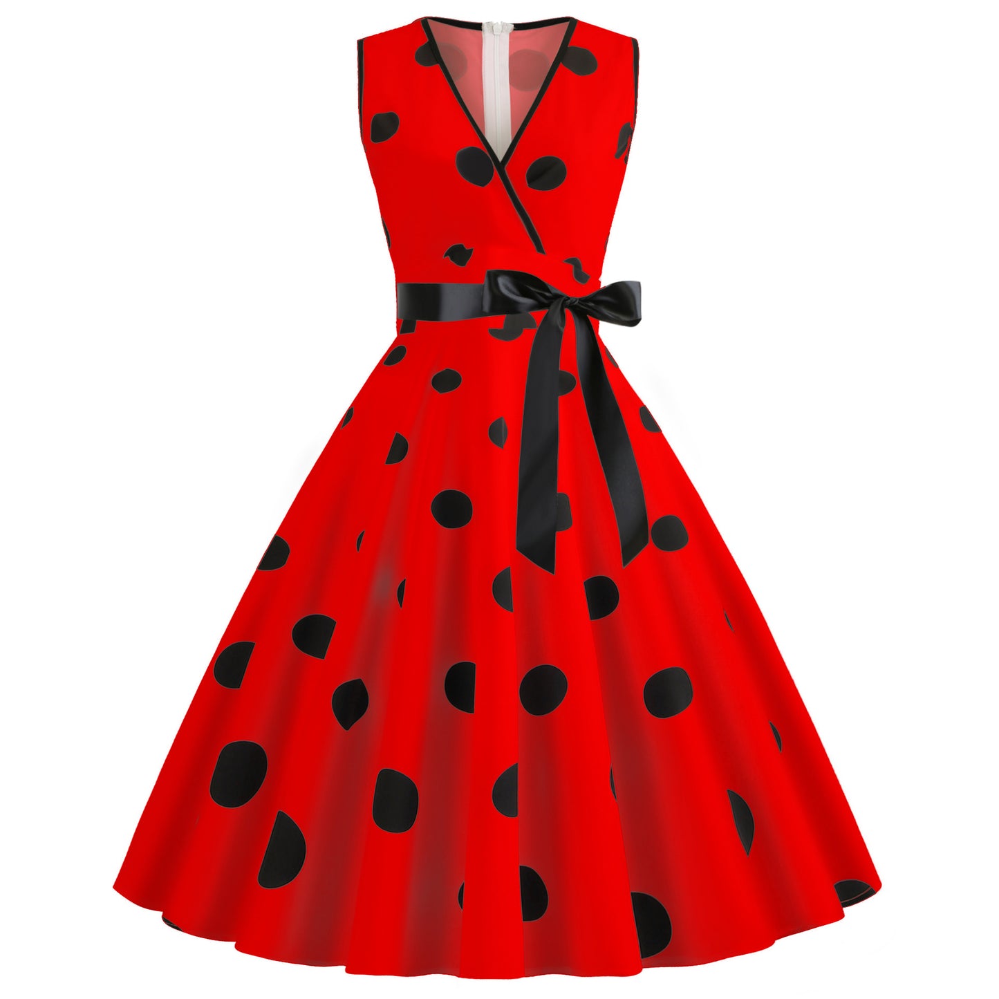 Summer Sleeveless Polka Dot Dresses