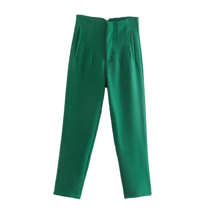 Elegant High Waist Summer Slim Casual Pants for Women