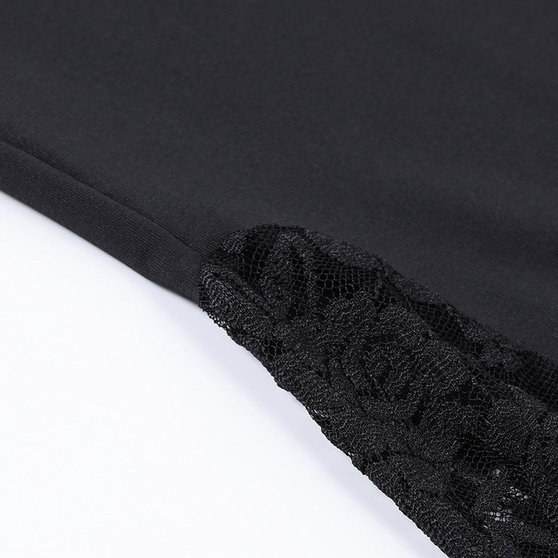 Black High Waist Trumpet Mermaid Pants