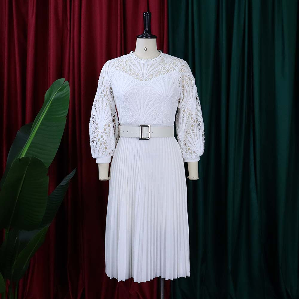 Elegant Hollow Out Plus Sizes Lace Party Dresses