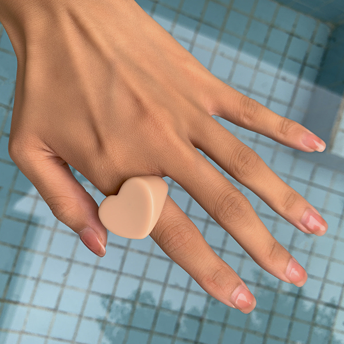 3D Sweetheart Design Acrylic Women Fashion Rings