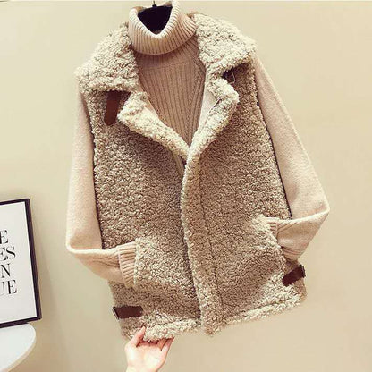 Women Faux Fur Warm Vest for Winter