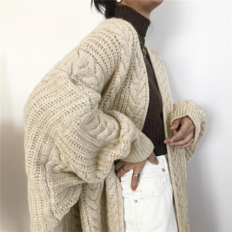 Vintage Fashion Knitting Loose Cardigans-STYLEGOING