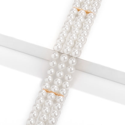 Elegant Round Shape Artificial Pearl Necklace for Women