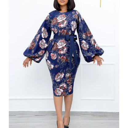 Round Neck Plus Sizes Office Lady Dresses