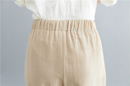 Casual Linen Loose Plus Sizes Women Pants
