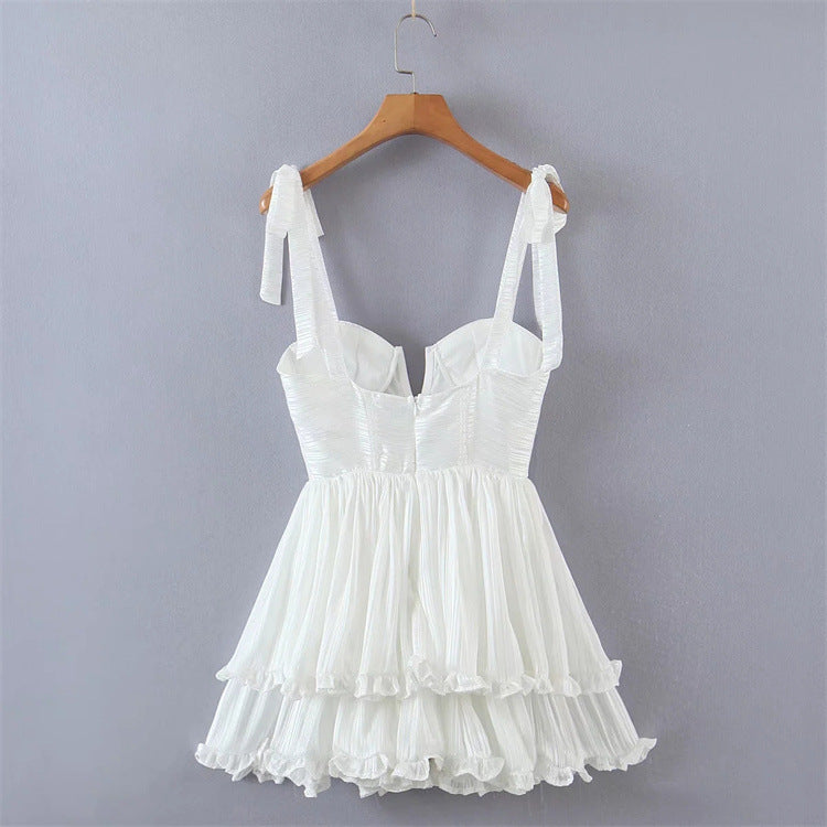 Sweety Summer Cake Style Backless Mini Dresses