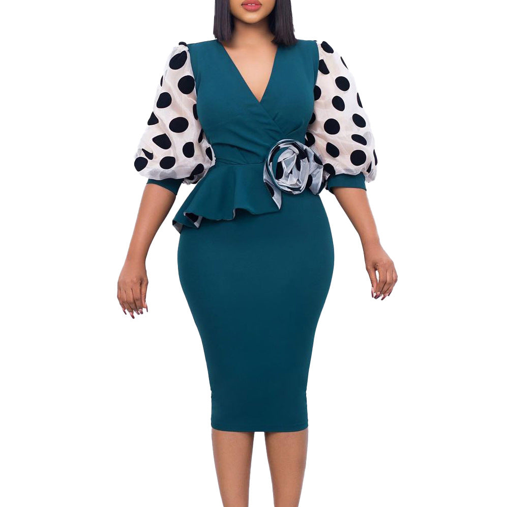 Fashion Polka Dot Tulle Women Dresses