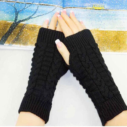 2 Pairs/Set  Winter Knitted Gloves Keep Warm for Women