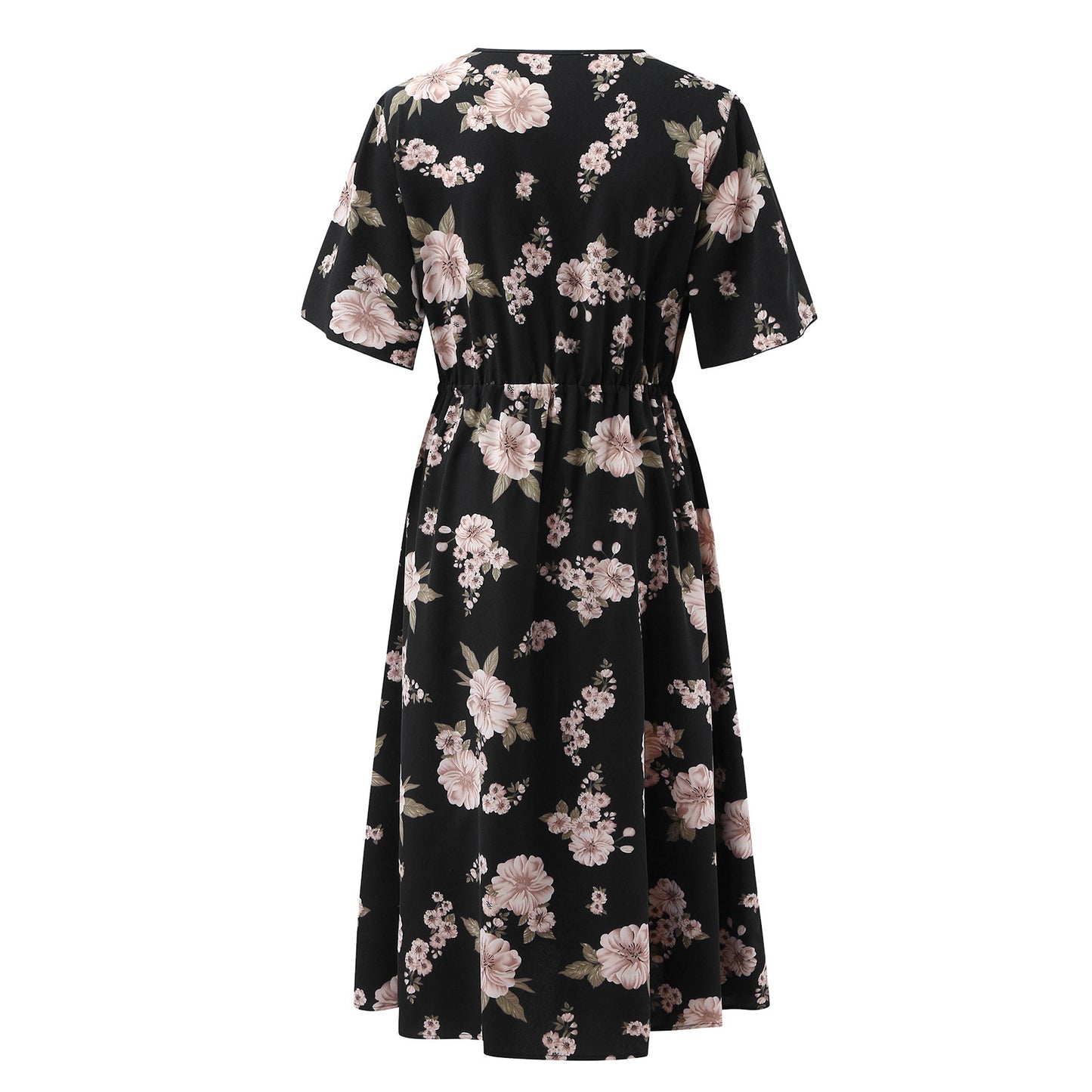 Women Chiffon Short Sleeves Plus Sizes Dresses