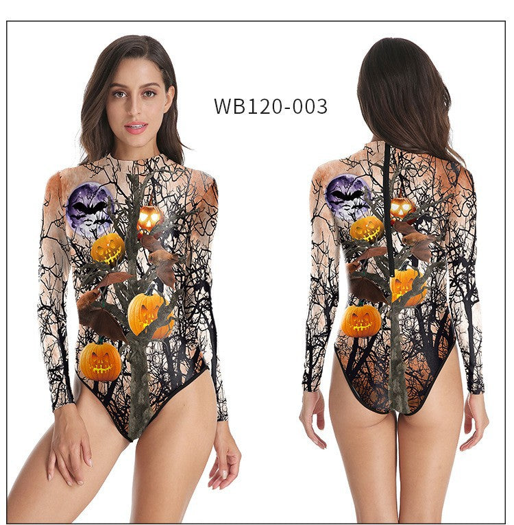 Halloween Human Tissue Night Party One Piece Swimwear