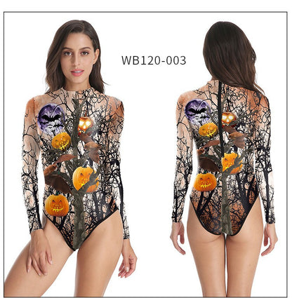 Halloween Human Tissue Night Party One Piece Swimwear