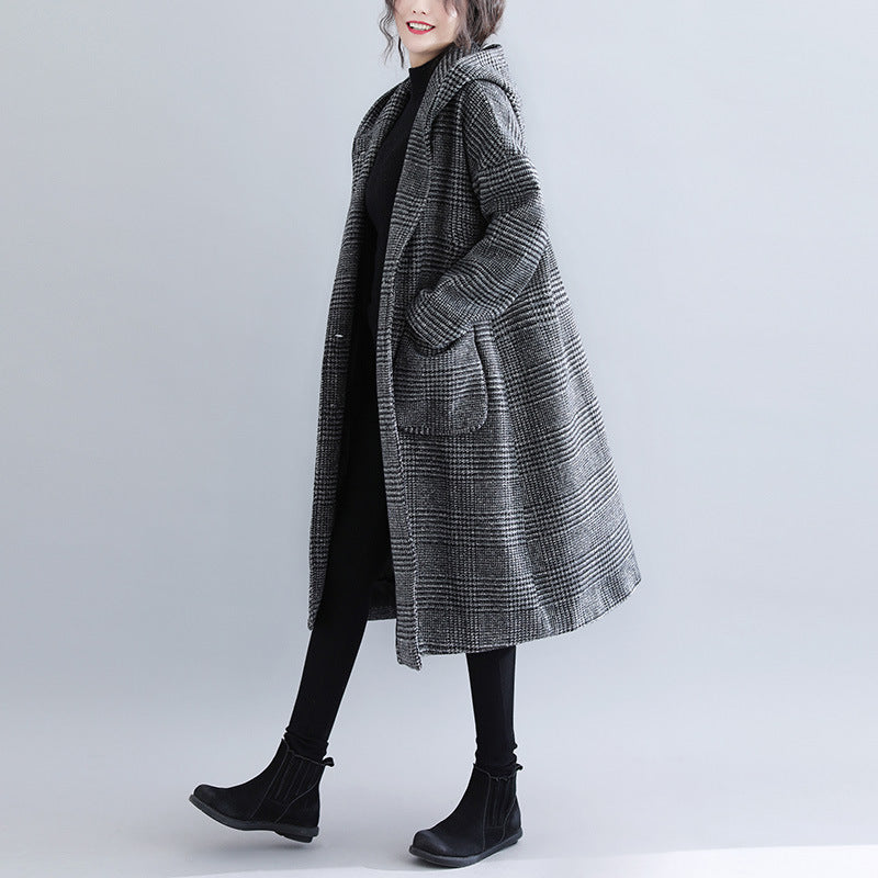 Casual Woolen Plus Sizes Women Overcoats