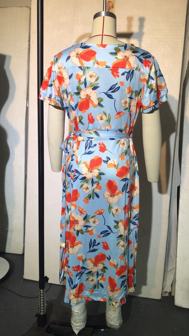 Summer Ruffled Flower Women Dresses
