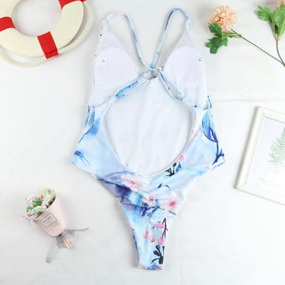 Sexy Women Fox Print One Piece Swimsuits-STYLEGOING