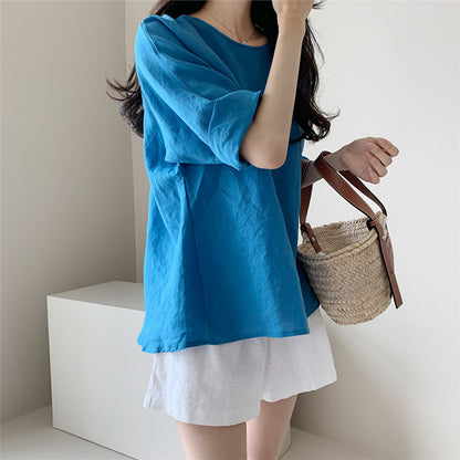 Designed Linen Women Summer Blouses