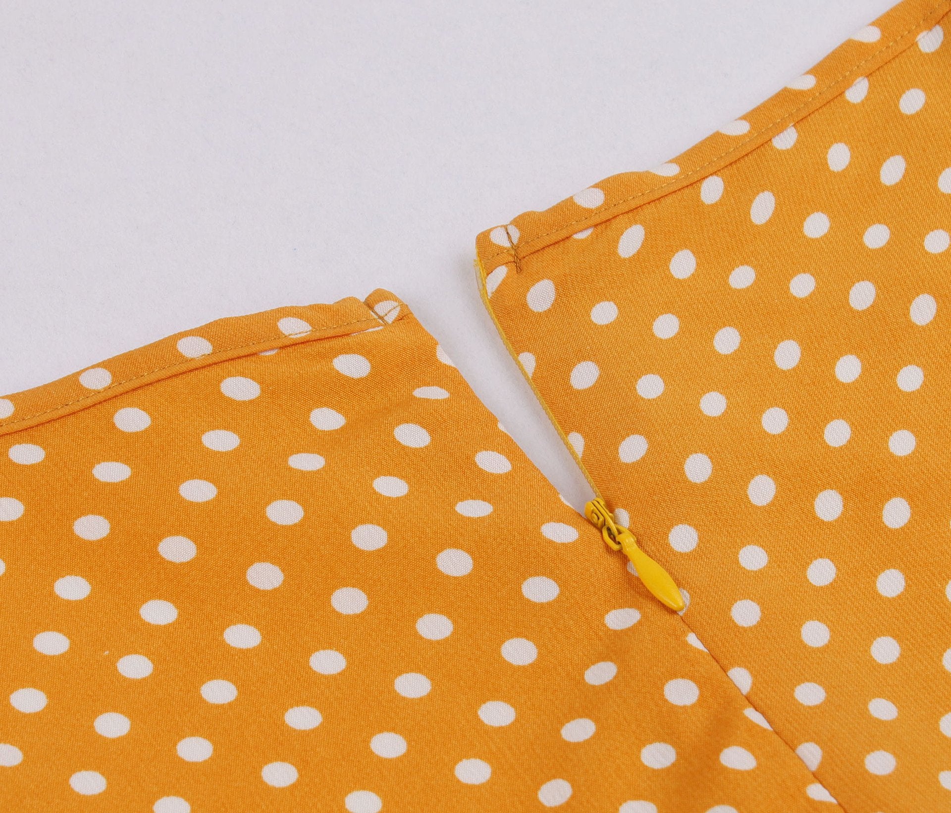 Women Short Sleeves Dot Print Vintage Dresses-STYLEGOING