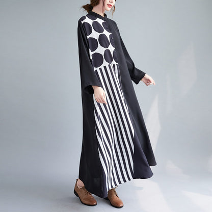 Black Plus Sizes Women Shirts Long Dresses