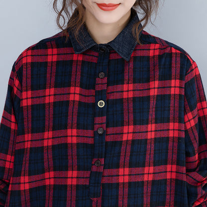 Vintage Plus Sizes Long Sleeves Shirts Dresses