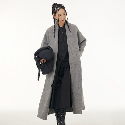 Fall Women Knitted Long Coats