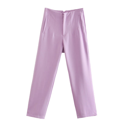 Elegant High Waist Summer Slim Casual Pants for Women
