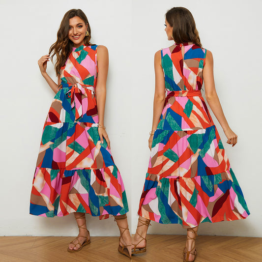 Summer Boho Sleeveless A Line Dresses
