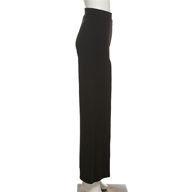 Sexy High Waist Slim Split Front Casual Pants
