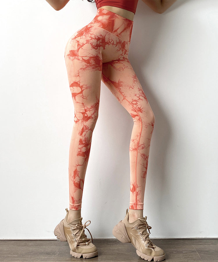 Sexy Dyed High Waist Sports Pants for Women