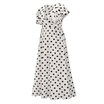 Summer Sexy Dot Print Long Summer Beach Dresses
