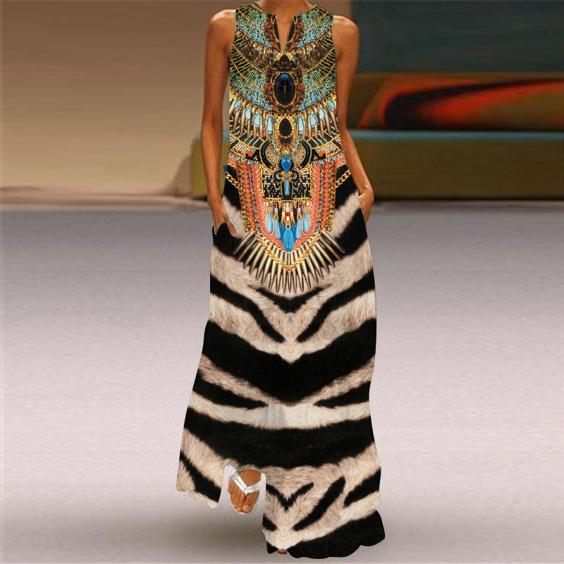 Summer V Neck Sleeveless Boho Dresses