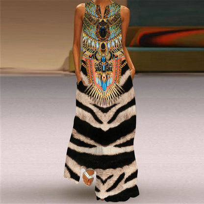 Summer V Neck Sleeveless Boho Dresses