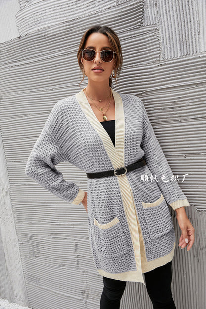 Casual Knitting Long Sleeves Women Overcoat