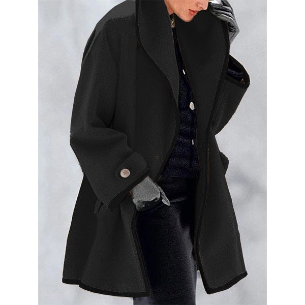 Plus Sizes Women Woolen Overcoat