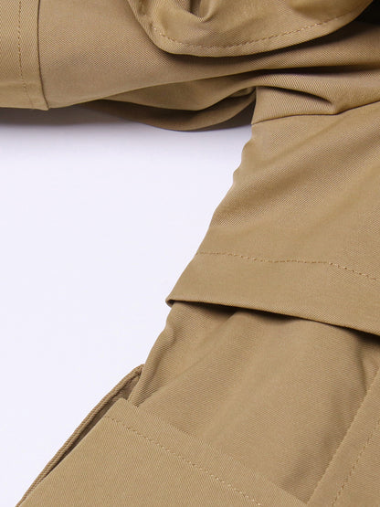Designed Ruffled Long Sleeves Women Wind Break Coats