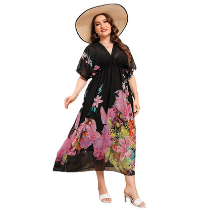 Bohemian Chiffon Plus Sizes Summer Beach Dresses