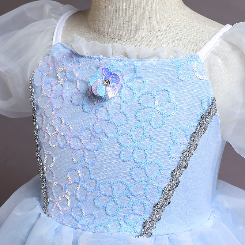 Lovely Cinderella Cosplay Costume Princess Dresses for Girls