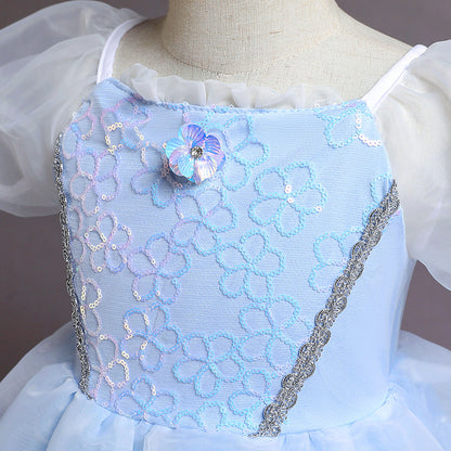Lovely Cinderella Cosplay Costume Princess Dresses for Girls