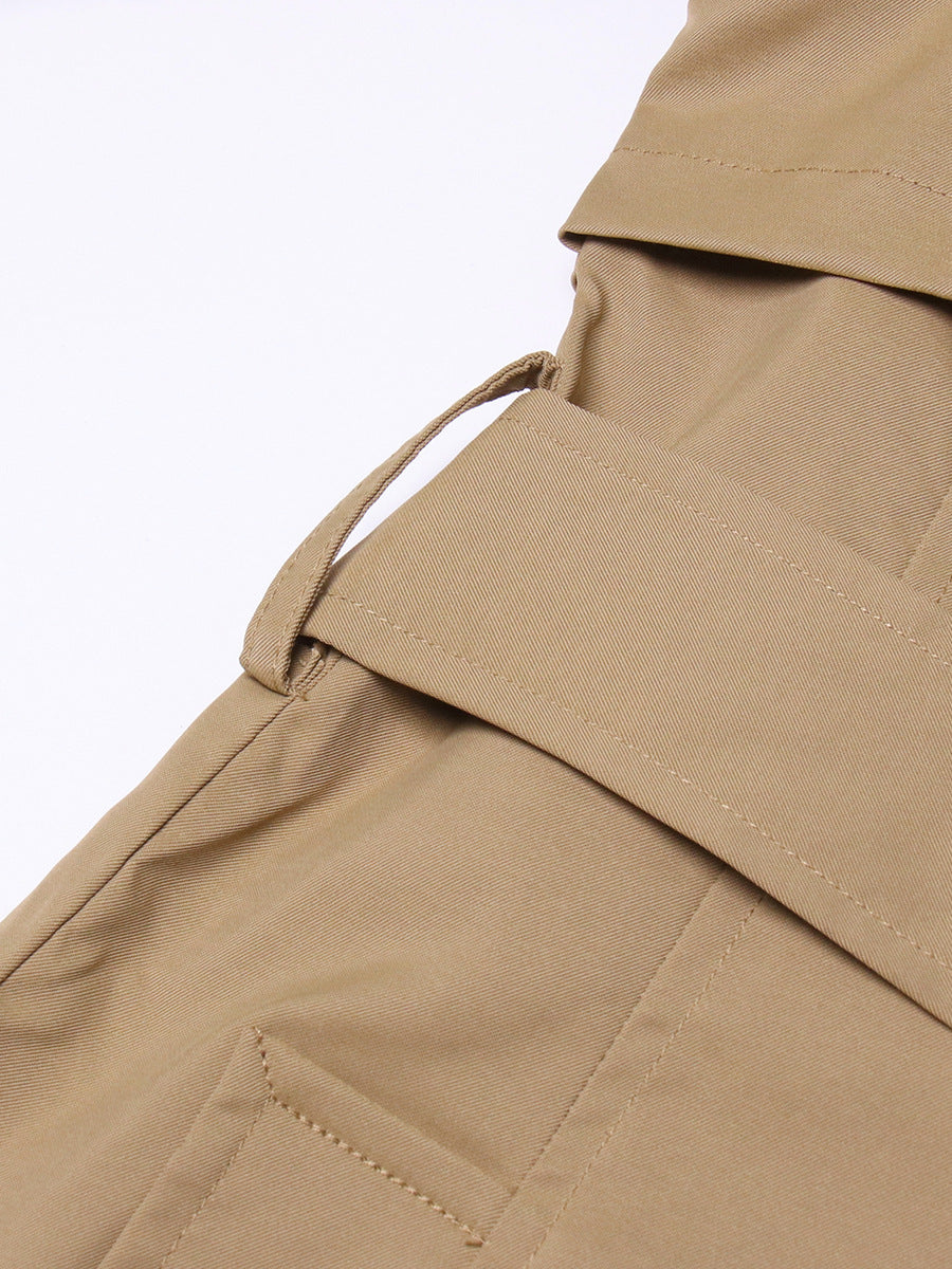 Designed Ruffled Long Sleeves Women Wind Break Coats