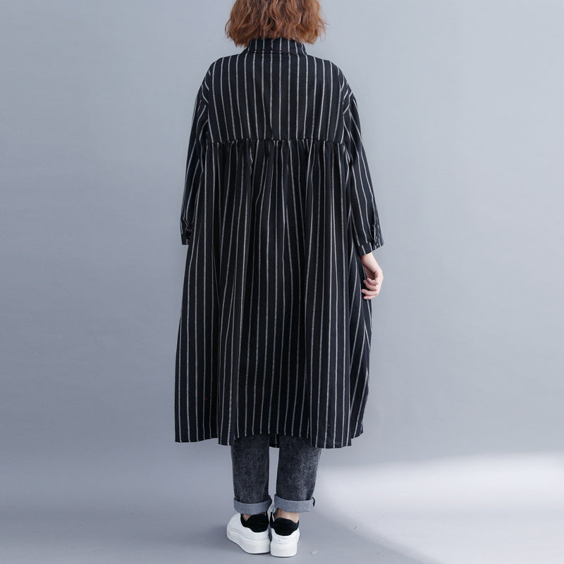Fashion Linen Plus Sizes Fall Shirts Coats