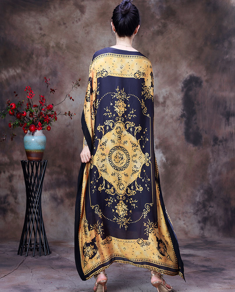 Vintage Print Summer Irregular Long Romper Dresses