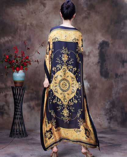 Vintage Print Summer Irregular Long Romper Dresses