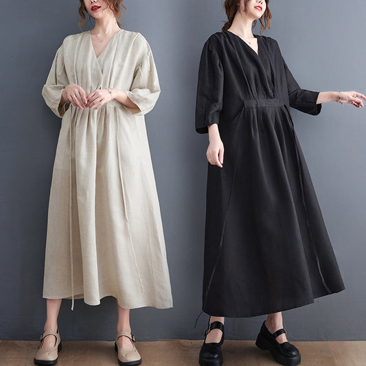 Casual High Waist Summer Long Dresses